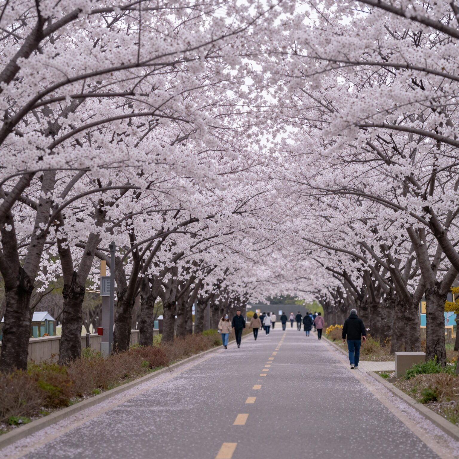 고창 벚꽃축제 1km 벚꽃터널 낮과 밤의 아름다운 풍경