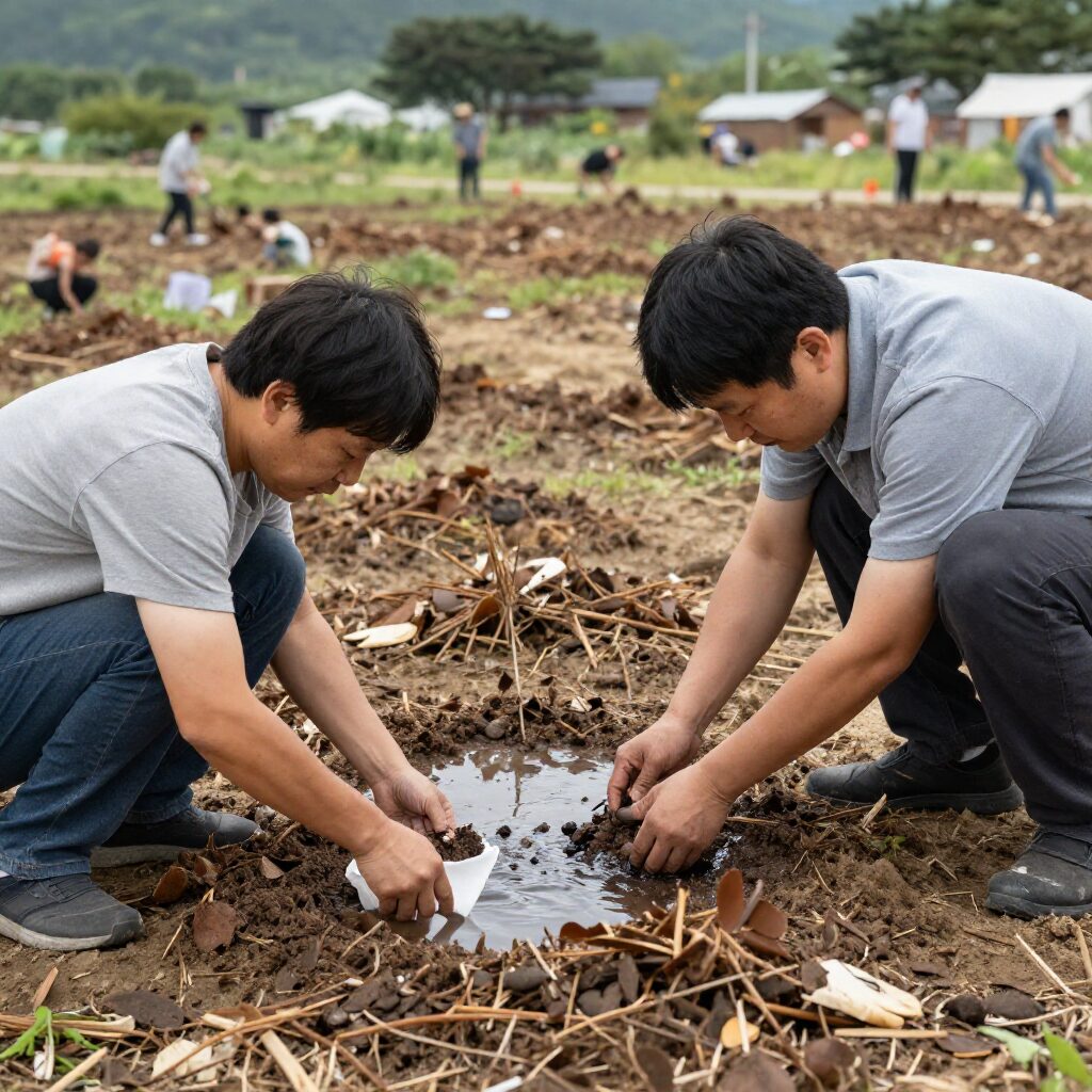 양평 단월 고로쇠 수액 채취 현장