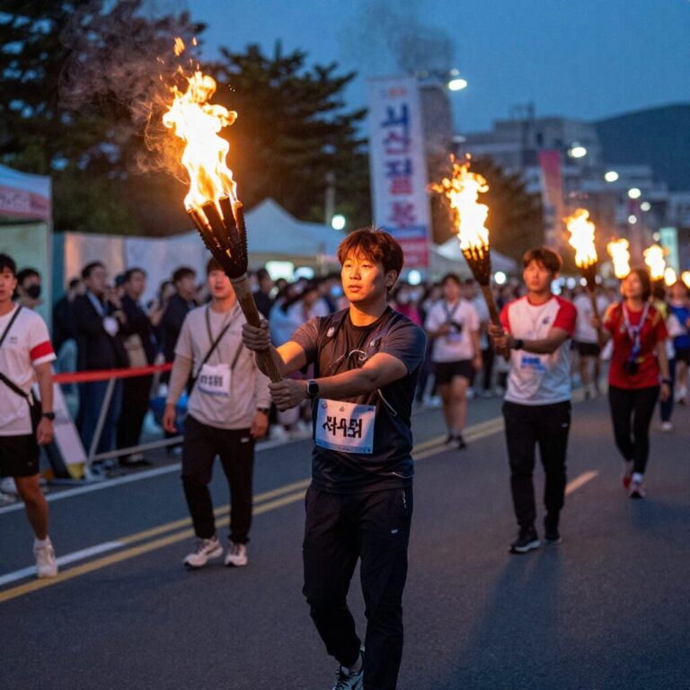 2026 제주 들불축제 횃불 퍼레이드 장면 야경