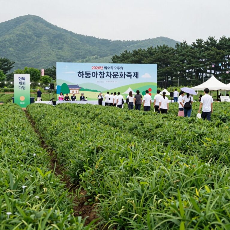 2026년 하동야생차문화축제 한밭제다원 차밭 전경