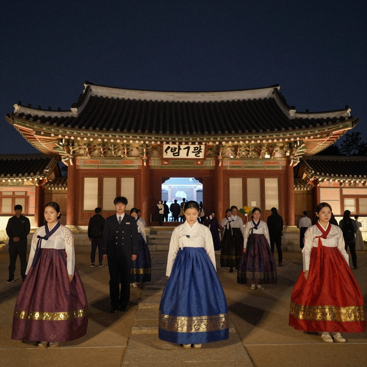 제65회 아산 성웅 이순신축제 기간 현충사 달빛야행 야경 모습