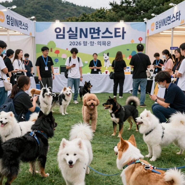 2026 임실N펫스타 행사장 전경과 반려견들이 함께 즐기는 모습
