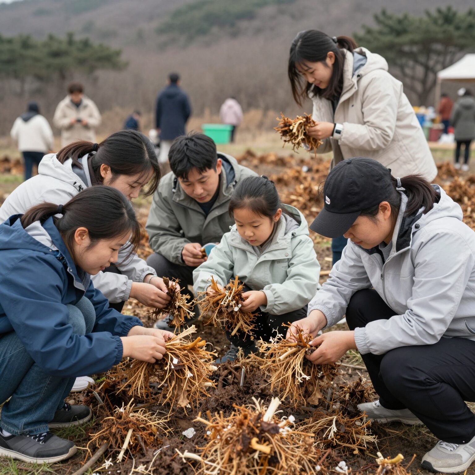 2026 한라산 청정 고사리축제 현장에서 가족이 고사리 채취 체험을 즐기고 있는 모습