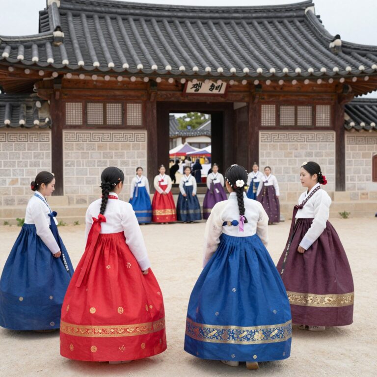 강진 전라병영성축제 전통 의상 체험과 성곽 배경