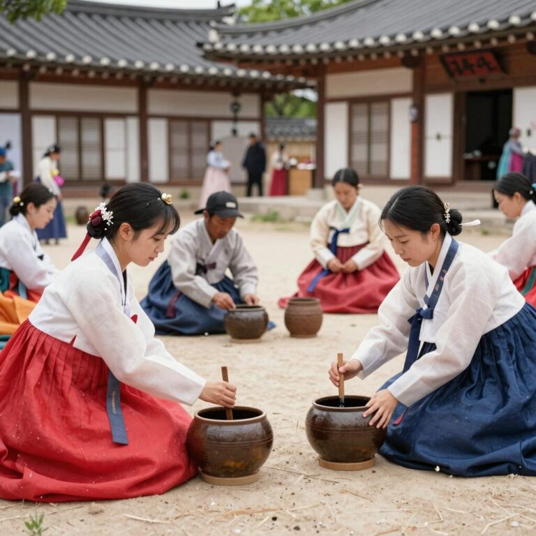 여주도자기축제에서 물레 체험하는 모습과 전통장작가마 체험 장면