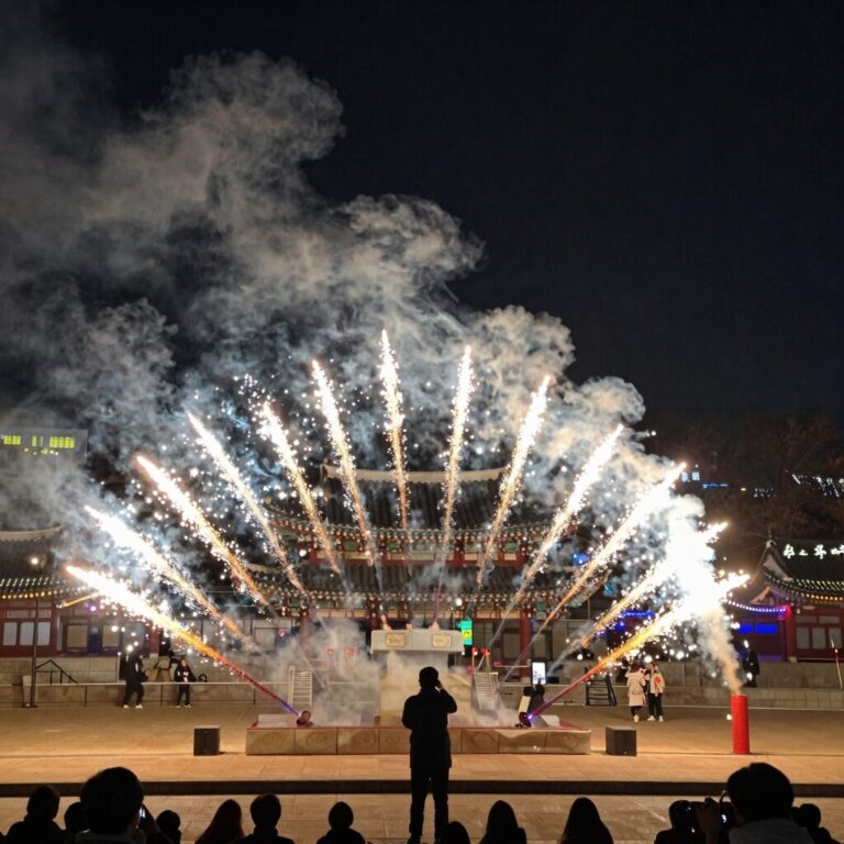 여수거북선축제 불꽃쇼와 이순신광장 야경