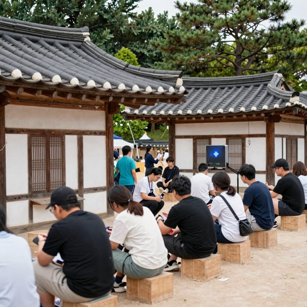 안산 성호공원에서 열린 성호문화제 전경, 전통 부스와 사람들이 북적이는 모습