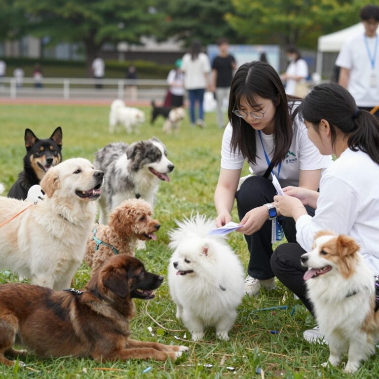 충북보건과학대학교 잔디광장에서 열리는 청주 반려동물 문화행사 학교종이 댕댕댕 현장 사진