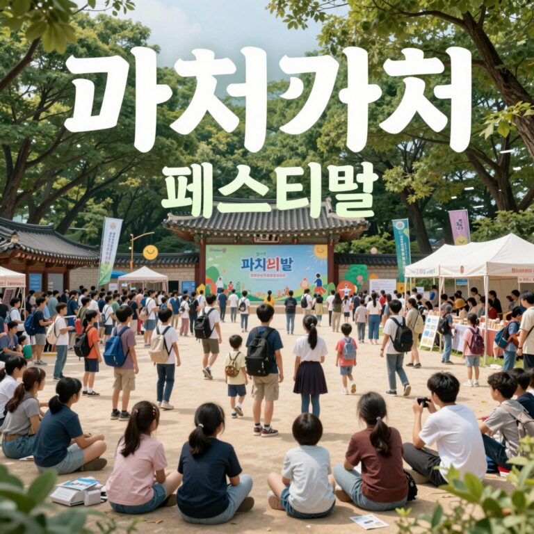 강서 아이들 까치까치 페스티벌 포스터와 행사장全景