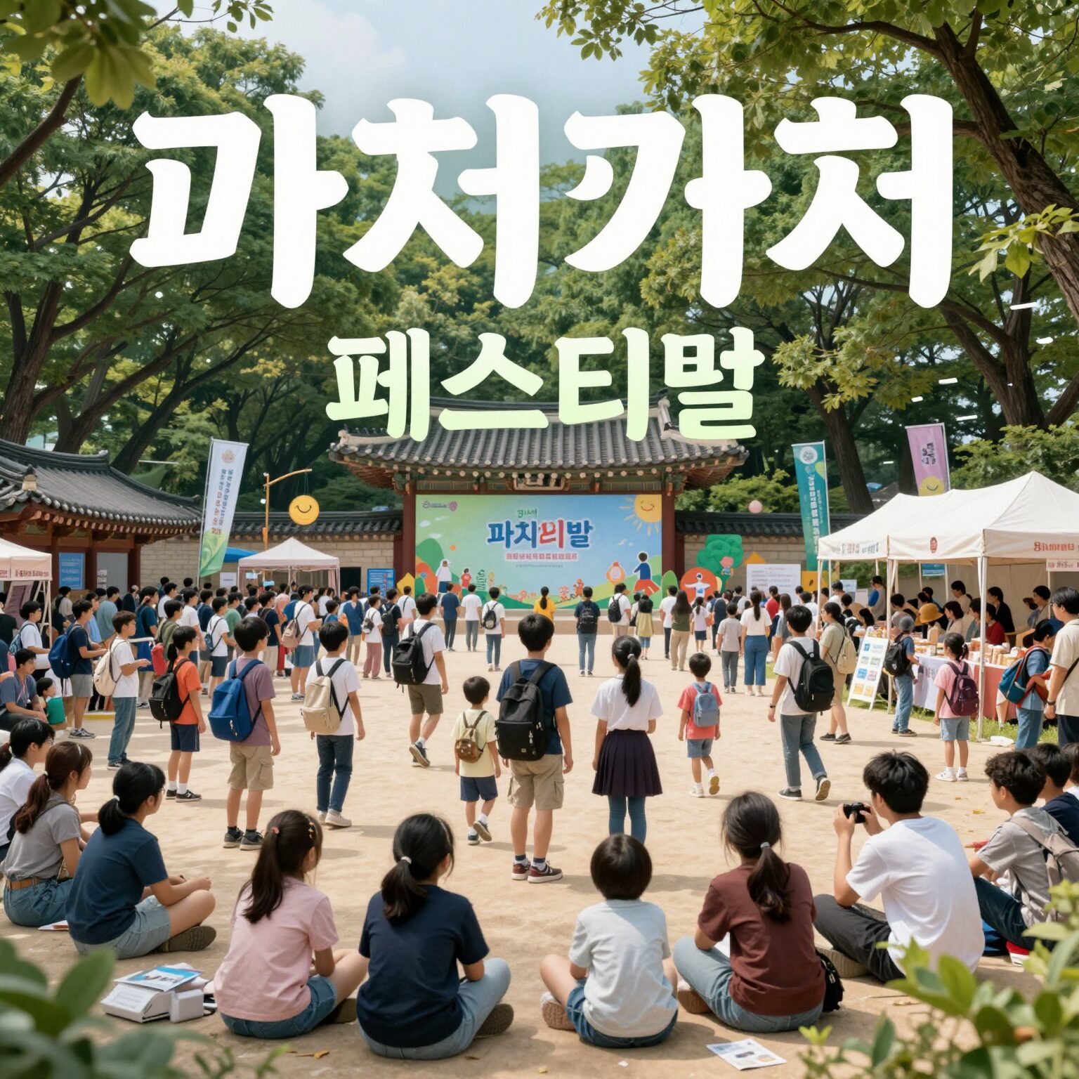 강서 아이들 까치까치 페스티벌 포스터와 행사장全景