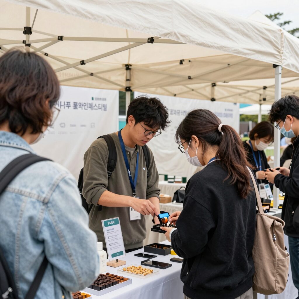 제주푸드앤와인페스티벌 로컬 마켓 전경 사진