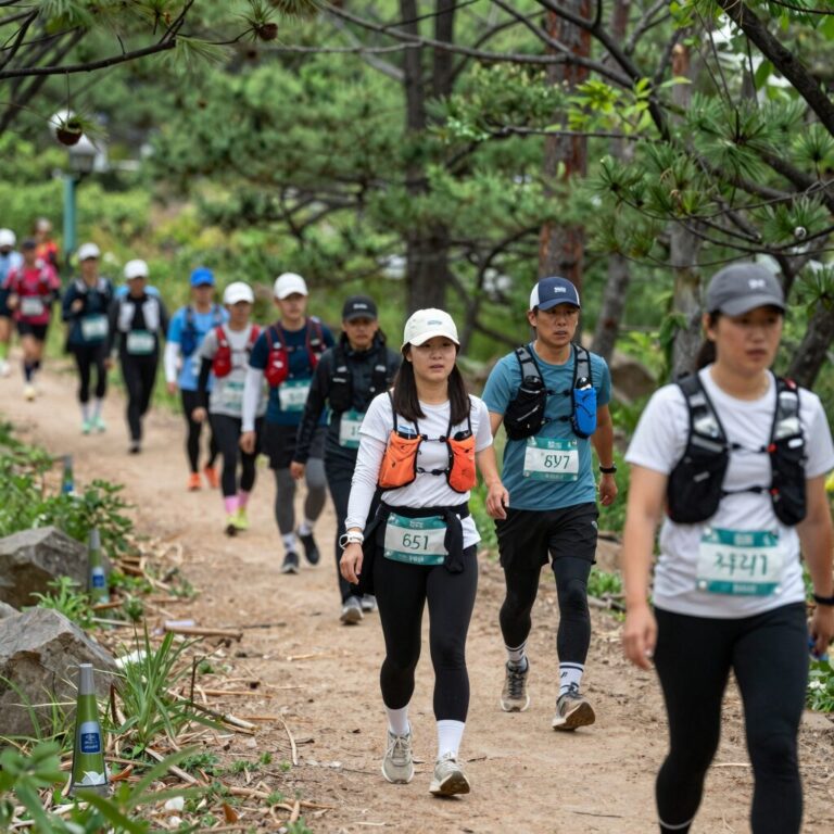 제12회 하늘숲길 걷기축제 하늘숲길 트레킹 참가자들
