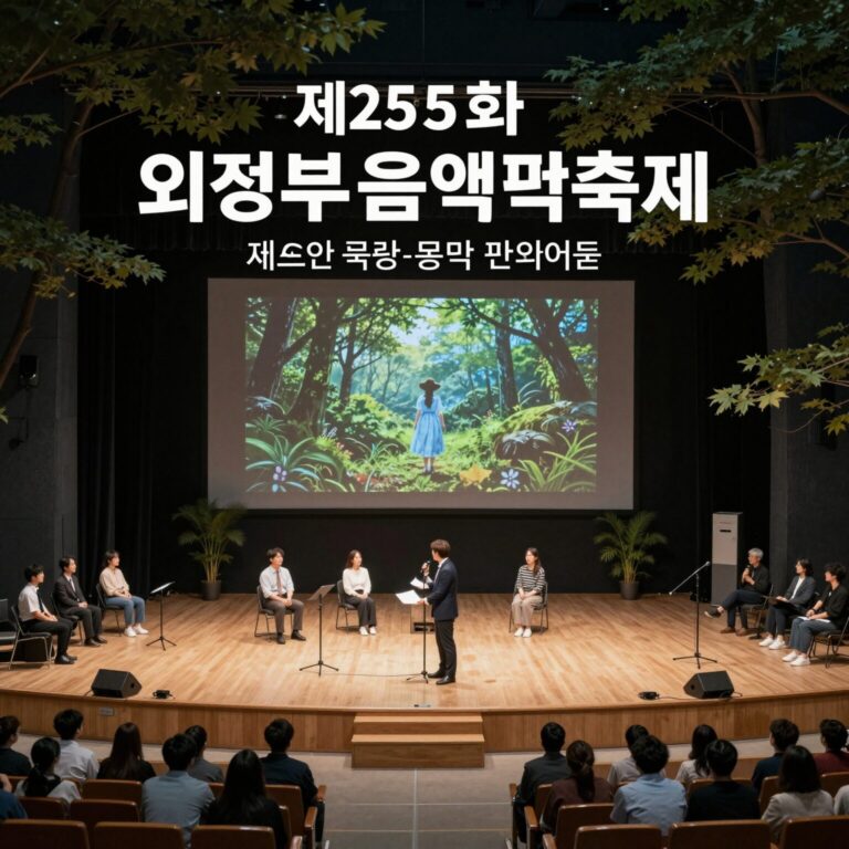 제25회 의정부음악극축제 포스터와 야외 공연장 전경