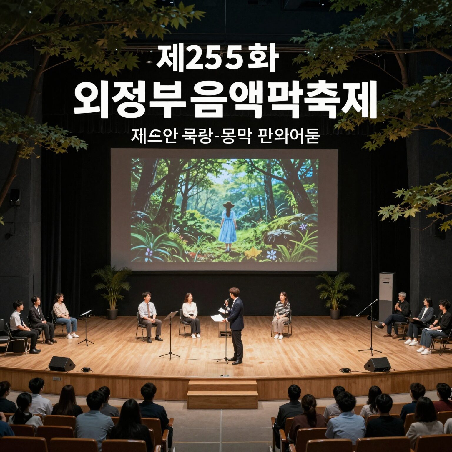 제25회 의정부음악극축제 포스터와 야외 공연장 전경