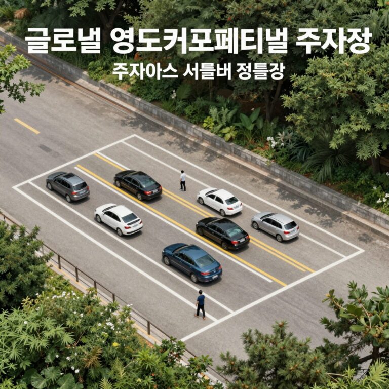 글로벌 영도커피페스티벌 주차장 위치와 셔틀버스 정류장 표시 지도