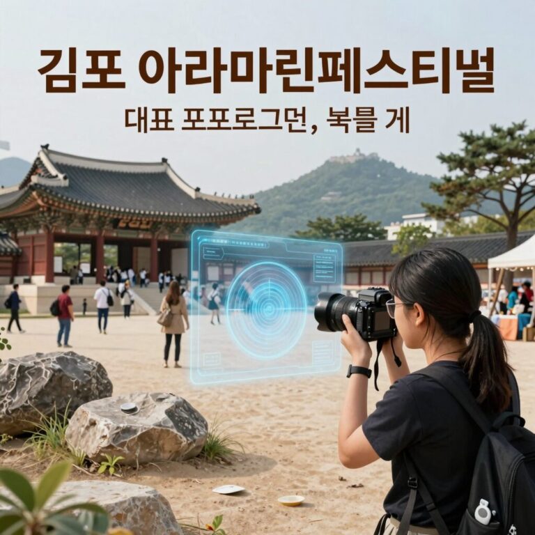 김포 아라마린페스티벌의 대표 프로그램과 즐길 거리를 한눈에 볼 수 있는 포스터