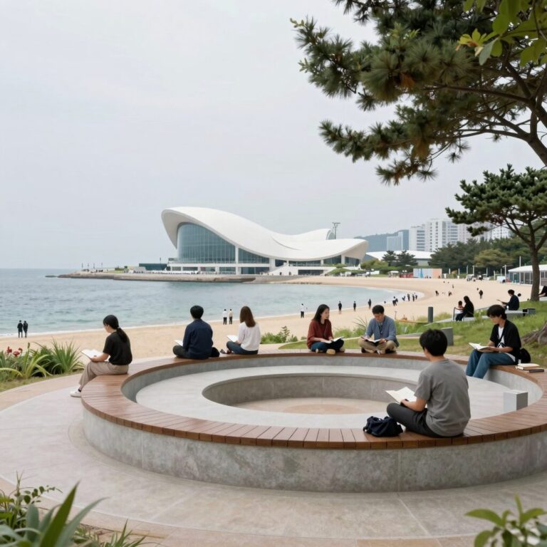 2026 부산바다도서관 민락수변공원 야외 독서 공간 풍경