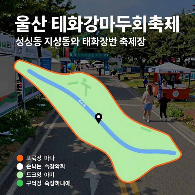 울산 태화강마두희축제 성남동과 태화강변 축제장 지도와 구역별 프로그램 안내