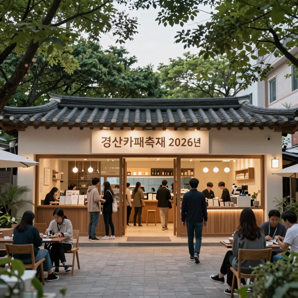 경산카페축제 2026년 행사장 전경과 카페 투어 지도