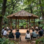 2026 경산자인단오제 일정과 즐길 거리 푸른 숲 계정숲 한가운데 마련된 경산자인단오제 특설무대와 관람객들 모습