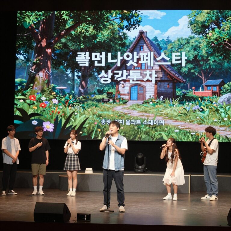 2026 횡성 썸머나잇페스타 섬강둔치 문라이트 스테이지에서 공연하는 모습