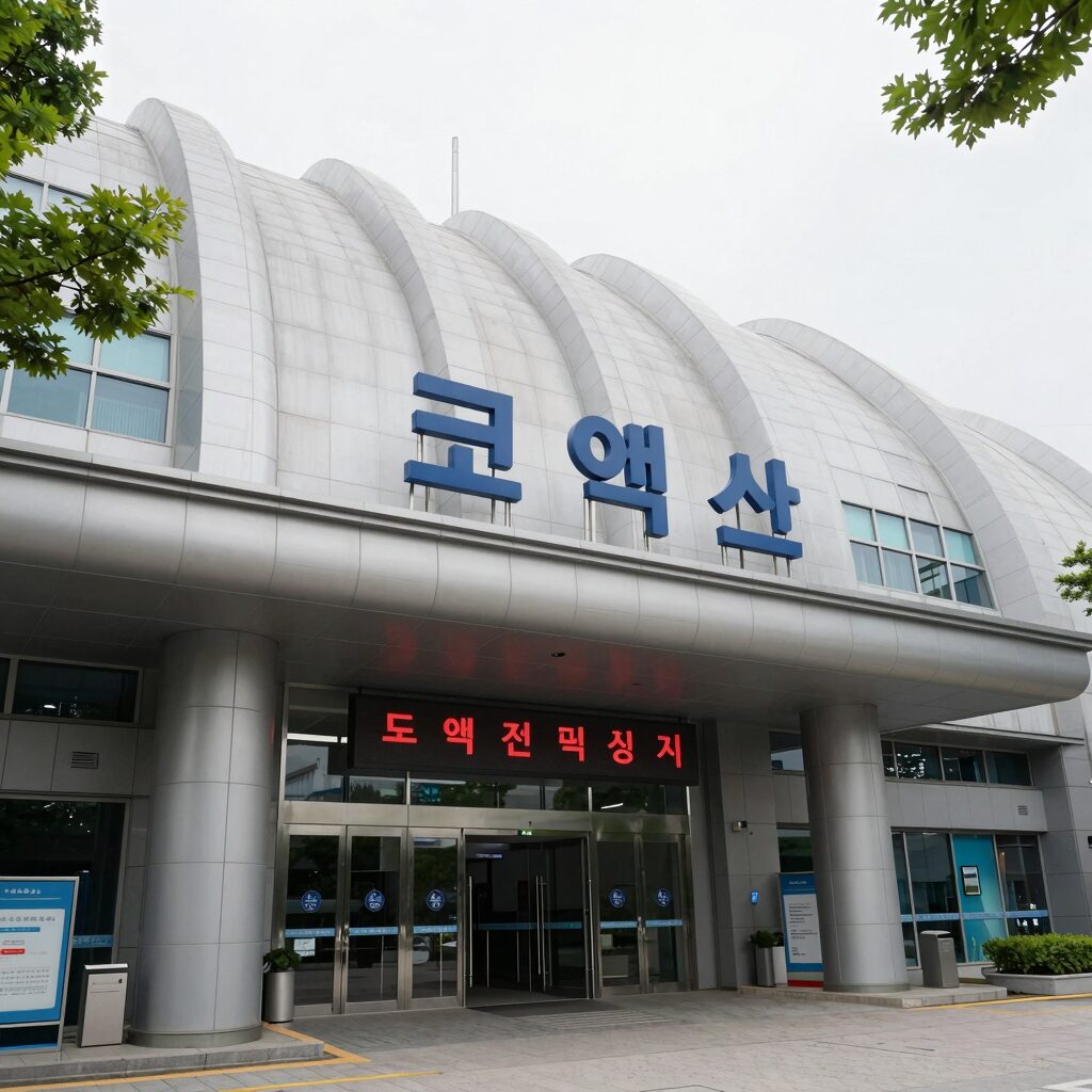 서울 코엑스 건물 외관과 도서전 입구 표지판이 보이는 풍경