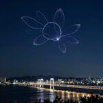 광안리어방축제 밤까지 즐기기 광안리해수욕장 밤하늘을 수놓은 드론라이트쇼와 광안대교 야경이 어우러진 풍경
