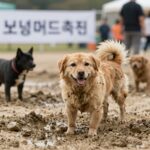 2026 보령머드축제 멍드존에서 반려견이 머드를 즐기는 모습