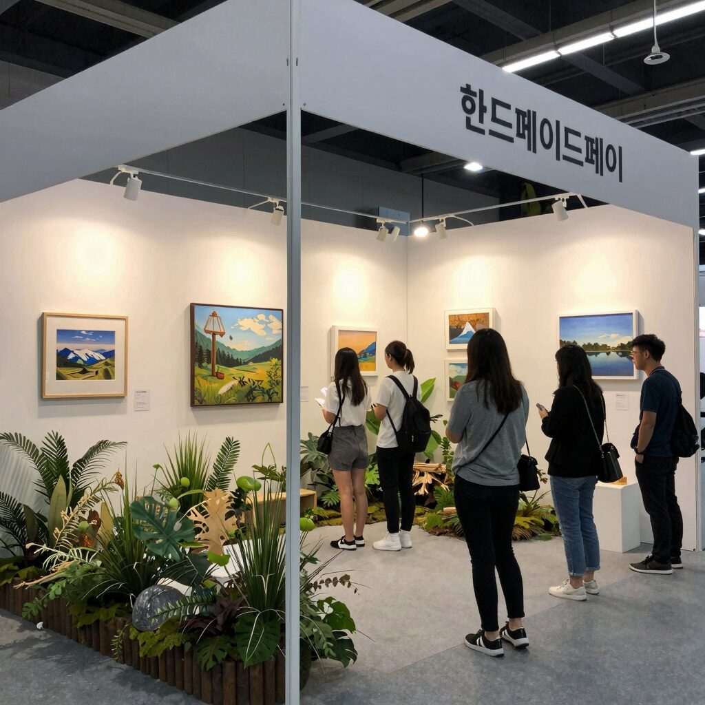 K-핸드메이드페어 부산 2026 벡스코 전시장 내부 부스 배치와 관람객 모습