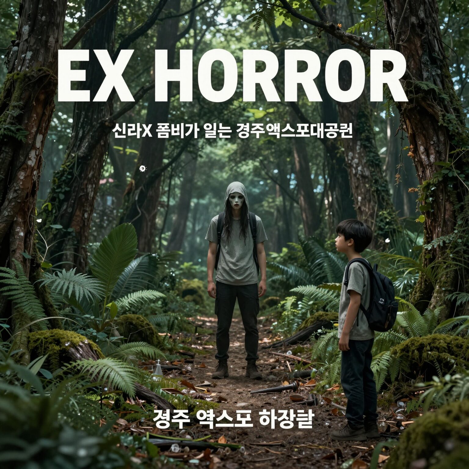 EX HORROR 시즌6 신라X좀비가 열리는 경주엑스포대공원 화랑숲 공포 체험 포스터