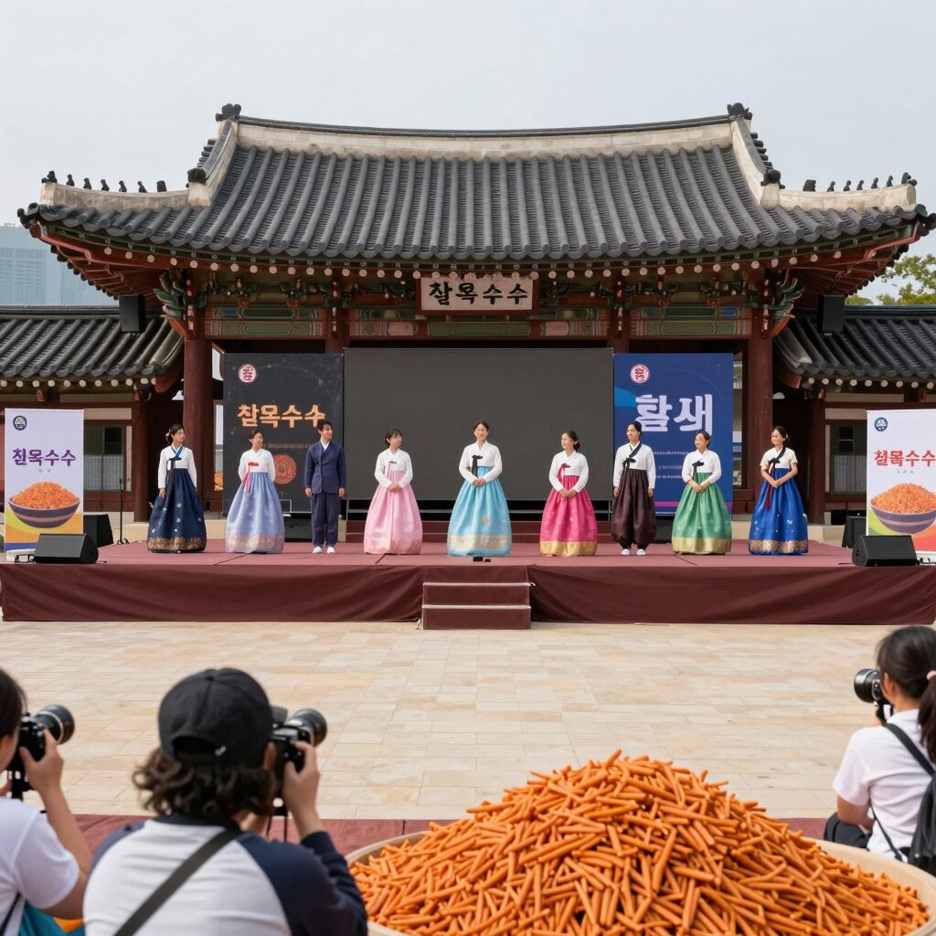 홍천 찰옥수수 축제 체험 프로그램과 무대 공연 모습