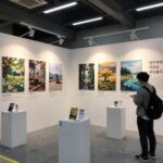 전주책쾌 포스터와 행사장全景, 다양한 독립출판 부스가 늘어선 모습