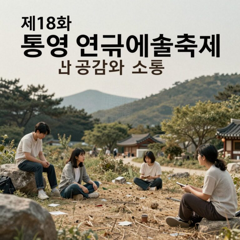 제18회 통영연극예술축제 공식 포스터 공감과 소통 주제