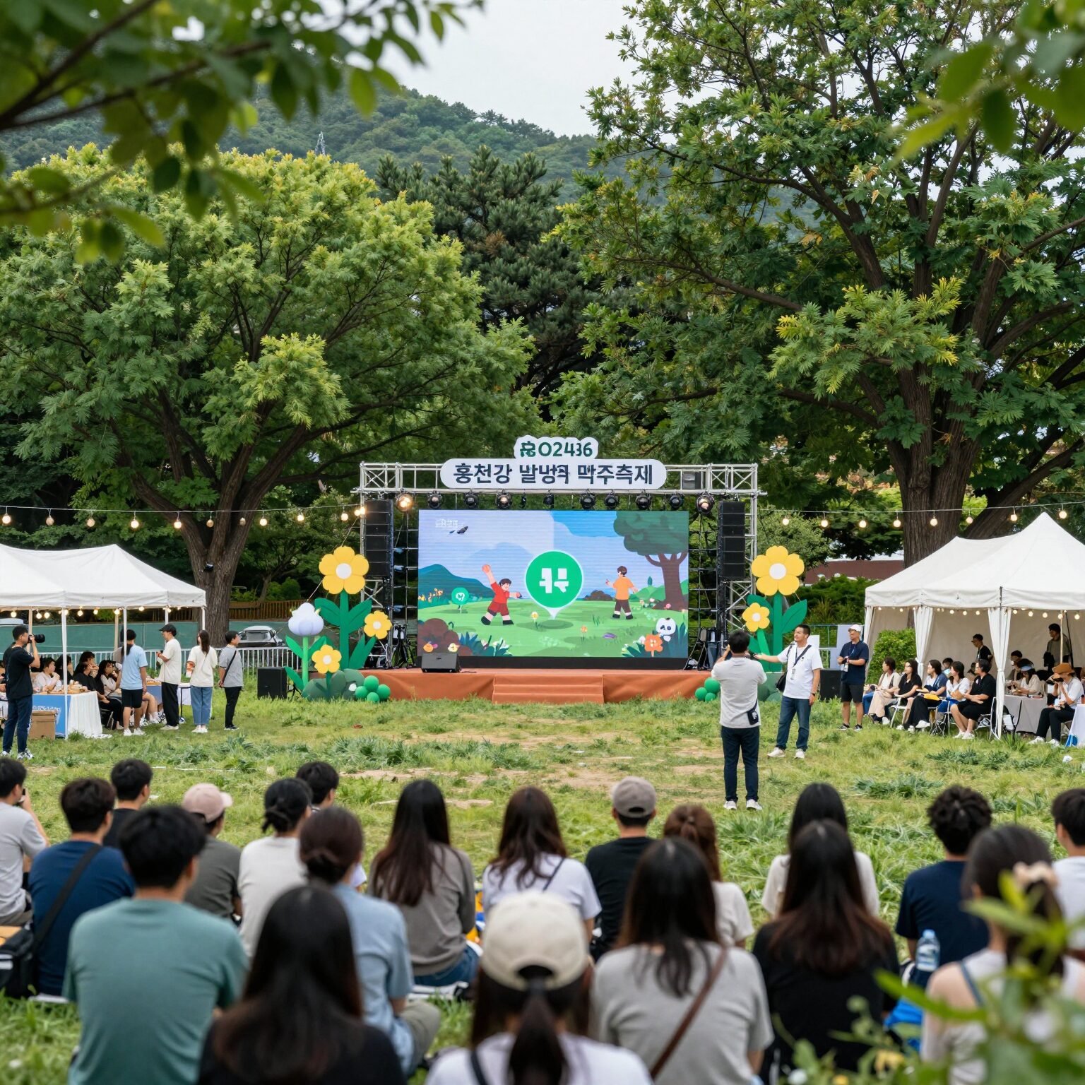 2026 홍천강 별빛음악 맥주축제 토리숲 축제장 전경