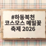 하동북천 코스모스 메밀꽃 축제 2026