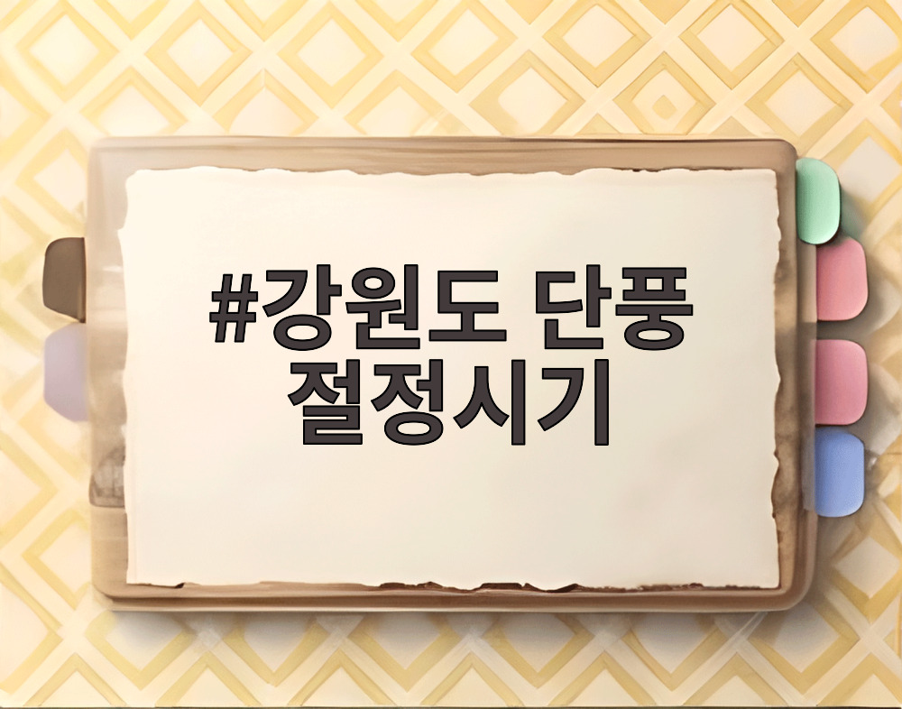 강원도 단풍 절정시기