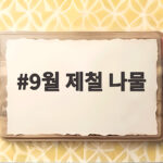 9월 제철 나물