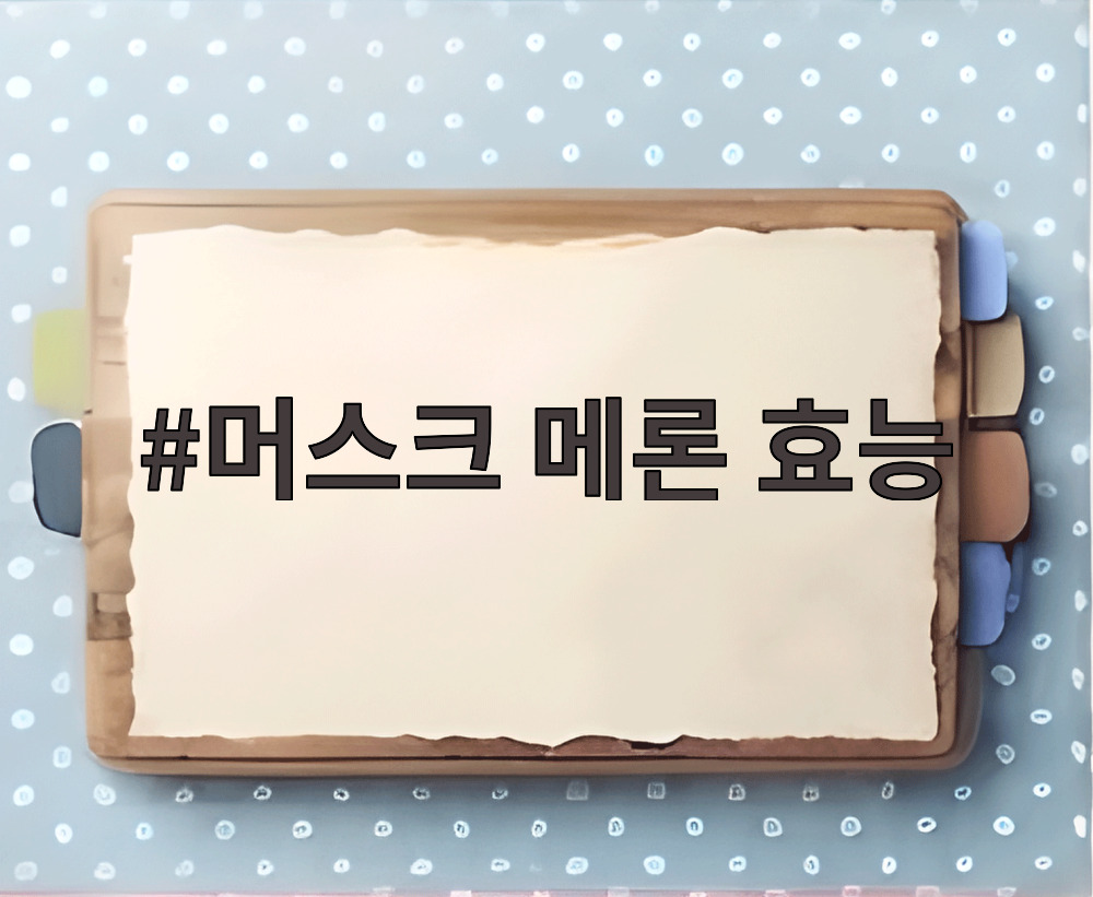 머스크 메론 효능