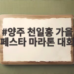양주 천일홍 가을 페스타 마라톤 대회