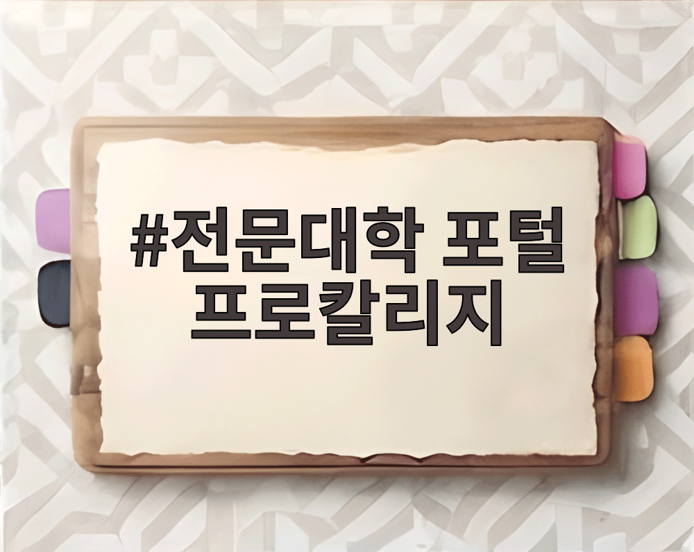 전문대학 포털 프로칼리지