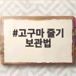 고구마 줄기 보관법