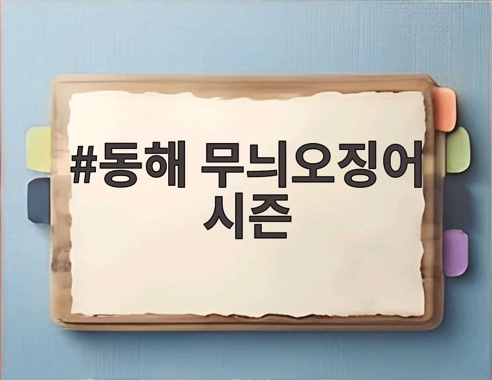 동해 무늬오징어 시즌