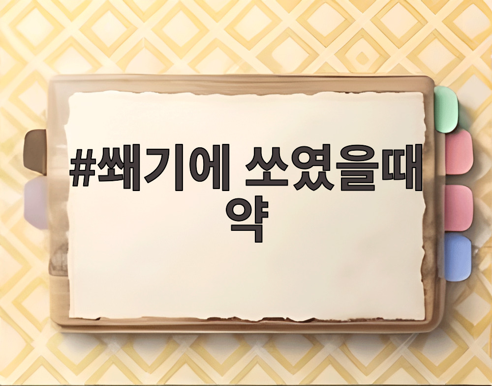 쐐기에 쏘였을때 약