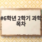 6학년 2학기 과학 목차