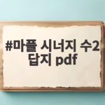 마플 시너지 수2 답지 pdf