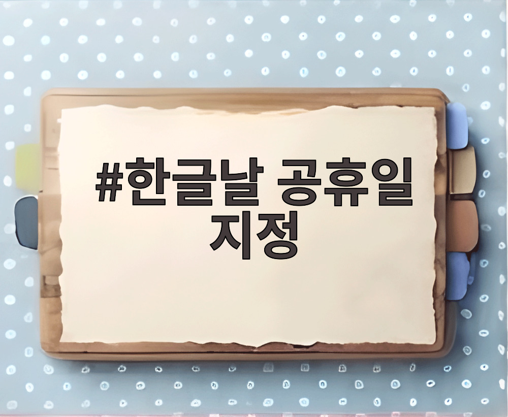 한글날 공휴일 지정
