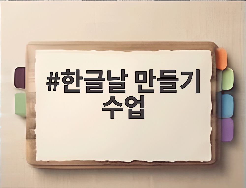 한글날 만들기 수업