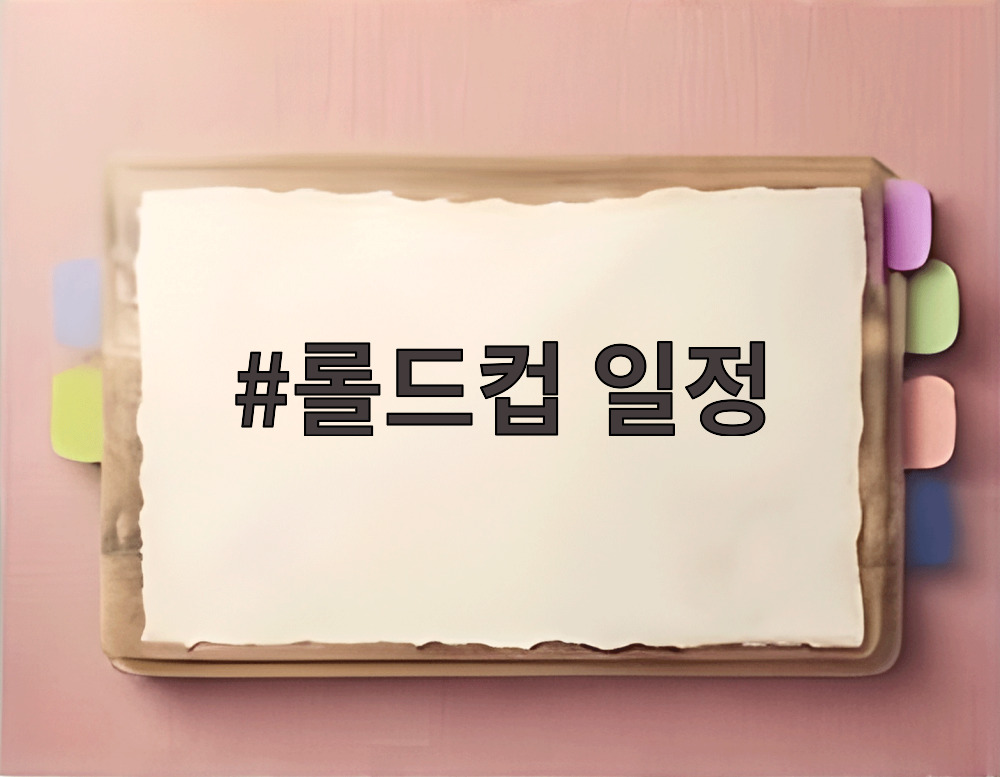 롤드컵 일정