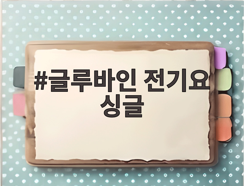글루바인 전기요 싱글