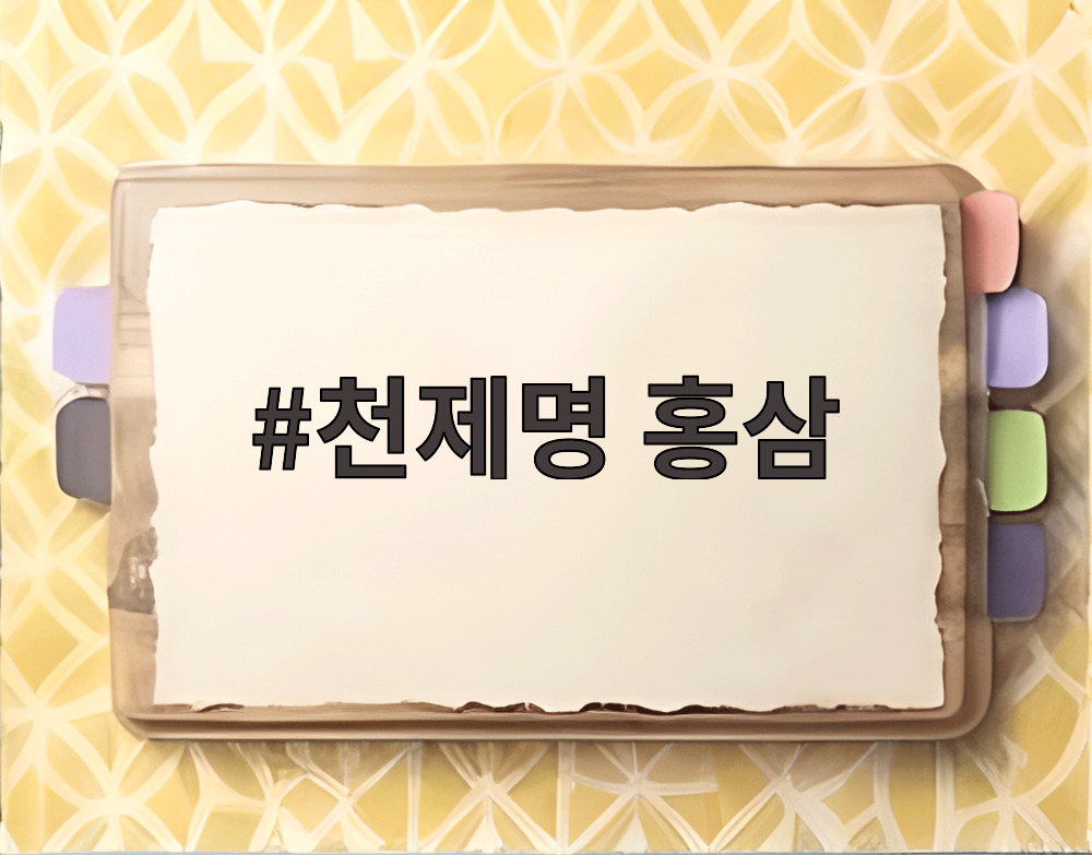 천제명 홍삼 절편 200g 선물용 구성